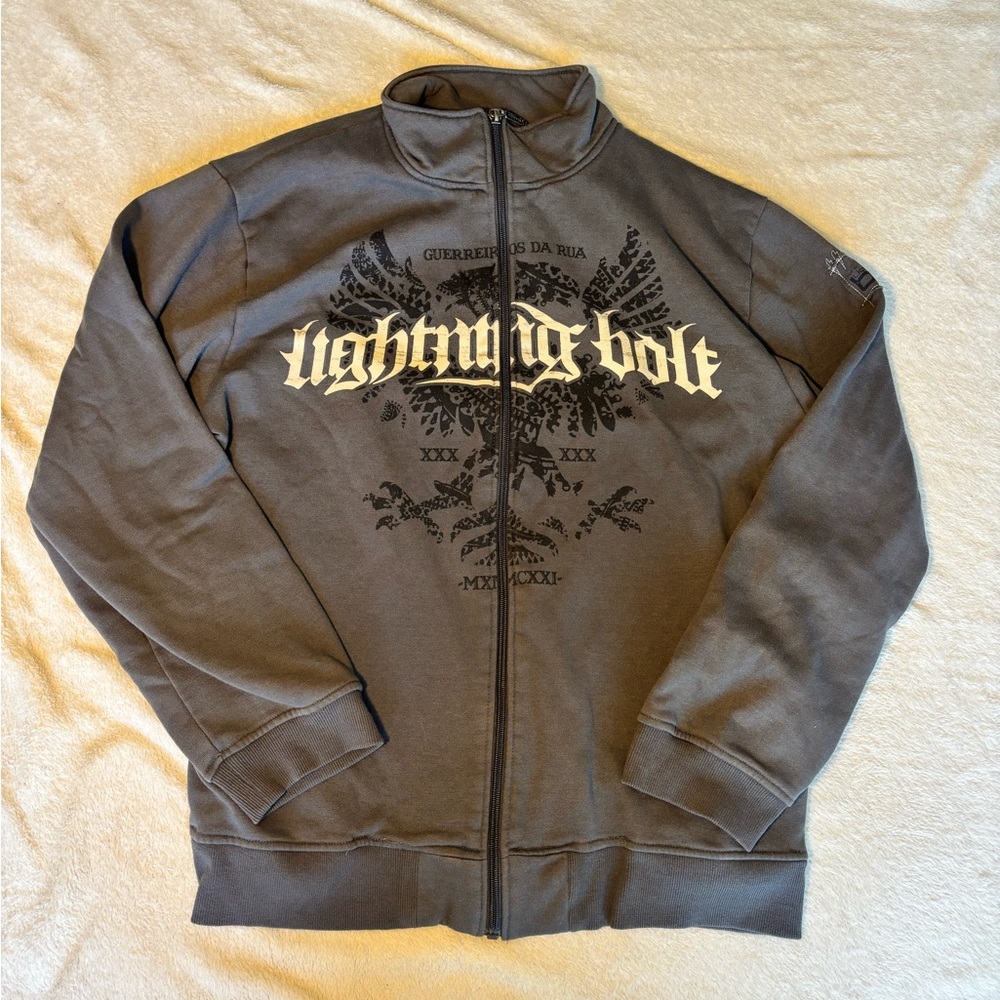 Men’s Zip-Up Sweatshirt - Dark Gray
